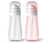 Aurdox Petit distributeur à pompe de 50 ml pour maquillage, eau, visage - Transparent - Rechargeable - Récipient portable pour soins de la peau - Flacon de voyage rechargeable pour lotion, shampoing
