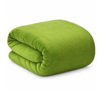 Beautissu plaid polaire en microfibre pour canapé et couvre-lit | 150x200cm vert couverture douce douillette confortable pour le et comme moelleux Aurelia