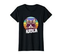 AURELIA - Joli prénom de fille avec un chat cool T-Shirt