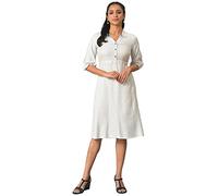 Aurelia Robe trapèze à col blanc, blanc, Taille L