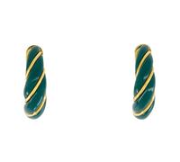Aurélie Bidermann - Diana Hoop Earrings - Femme - Accessoires - Vert - Taille: ONE Size