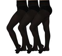 Aurellie Lot de 3 paires de collants d'école opaques unis pour fille 20, 60, 80, 100 deniers 9-16 ans, 15-16 ans