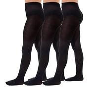 Aurellie Lot de 3 paires de collants opaques unis pour fille 20, 60, 80, 100 deniers 9-16 ans, 13-14 ans