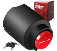 Aureoasis Verrou de remorque de taille universelle pour coupleurs Bulldog de 4,5 cm, 5,1 cm, 6,3 cm, coupleur antivol à langue entièrement fermé, léger pour VR/remorque/plateau plat, en attente de