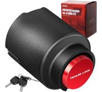 Aureoasis Verrou de remorque de taille universelle pour coupleurs Bulldog de 4,5 cm, 5,1 cm, 6,3 cm, coupleur antivol à langue entièrement fermé, léger pour VR/remorque/plateau plat, en attente de