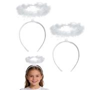 Auréole d'ange, 2 Pièces costume da angelo,Serre Tete Halloween Enfants, Halo d'Ange, Bandeaux d'Ange avec des Plumes - L'Accessoire Parfait pour Halloween, Noël et le Carnaval