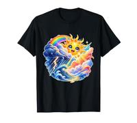 Auréole de Soleil avec Arc-en-Ciel et Nuage d'orage T-Shirt