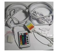 Auréoles pour auto Pour BMW E36 E38 E39 E46 RGB Led Angel Eye Phare Multicolore Télécommande Ouverture Colorée 4x131 Mm Accessoires Anneaux halo LED(RGB COTTON 131MM X4)