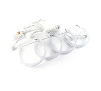 Auréoles pour auto Pour BMW E46 Pour M3 E38 E39 E36 Feux Diurnes Contrôle Par Téléphone Cristal Rvb Multicolore Phare LED Yeux D'ange Œil d'ange pour phare avant(1.Size 131mm 4pcs)