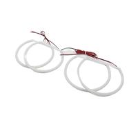 Auréoles pour auto Pour BMW Série 3 E46 Berline 2001-2005 Gen Phare Sans Projecteur 131mm + 146mm SMD Coton LED Kit D'anneau D'oeil D'ange Anneaux halo LED(White)