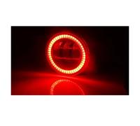 Auréoles pour auto Pour Ford Pour Fiesta 2001-2015 Assemblage Phare Antibrouillard Angel Eye Pare-chocs Avant Voiture LED Lentille Lampe DRL Éclairage œil d'ange(Yellow and Red)
