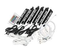 Auréoles pour auto Pour Ford Pour Mustang 2015-2017 RF Bluetooth APP Multicolore Lumineux Rvb LED Yeux D'ange Halo Anneaux Cartes DRL Éclairage œil d'ange(Complete kit)
