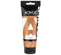 AUREUO Peinture acrylique Raw Sienna - Tube simple de 120 ml - Riche en pigments pour toile, roches, bois, céramique, tissu - Fournitures d'art pour débutants, professionnels et artistes