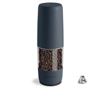 Aurevit Moulin à Poivre Électrique Rechargeable USB-C, Moulin à Poivre Automatique avec Mécanisme en Acier Inoxydable, Réglage de Mouture, Lumière LED, Utilisation à Une Main (Blue-Grey)
