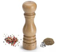 Aurevit Moulin à Poivre Manuel en Bois - Moulin Rechargeable avec Mécanisme en Acier Inox 420, Réglage Externe de la Mouture, Bois de Hêtre, 23 cm