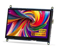 Aurevita Mini moniteur HDMI 7 pouces, moniteur IPS portable, écran LCD 1024 × 600, angle de vision 178°, petit mini écran pour Raspberry Pi 5, Pi 4, ordinateur portable