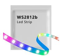 Aurevita WS2812b Led Strip RGB IC, 1m 144Led IP30 Carte PCB en cuivre à double couche adressable individuellement bande LED, DIY Project 5050 LED Strip (1m144Led Black)