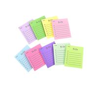 Aurgiarme Bloc-notes simple doublé autocollant papier notes pratique fournitures scolaires de bureau pour étudiants ligné autocollant liste de choses à faire bloc-notes joli bloc-notes fournitures