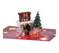 Aurgiarme Carte festive pour cheminées, cadeau mémorable pour la famille, un ami et un être cher pour la saison de Noël