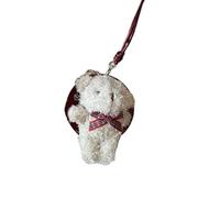 Aurgiarme Collier avec pendentif portefeuille en peluche Plusieurs options de couleur pour filles tendance avec breloque douce et durable