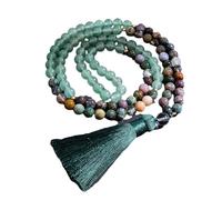 [Aurgiarme] Collier de perles extensibles en pierre unique Texture de pierre indienne pour la famille et les amis