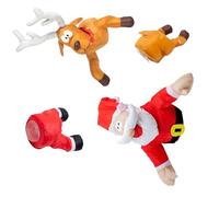 Aurgiarme Crashing Santa Animated Christmas/Reindeer Brokes Out From Window Hilarant Noël Gift Décorations de Noël Crashing Animated