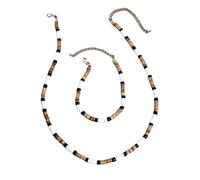 Aurgiarme Ensemble collier de perles en bois de noix de coco tendance et accessoire portable pour un style unique, usage quotidien et décontracté