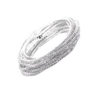 [Aurgiarme] Lot de 12 bracelets élastiques avec strass étincelants pour femme