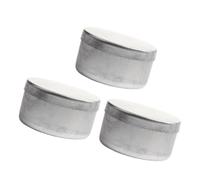 Aurgiarme Lot de 3 boîtes d'échantillonnage de sol en aluminium avec couvercle, supports de pesée pour laboratoires, conteneurs de stockage, pots de collecte, pots de rechange, conteneurs