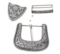 Aurgiarme Lot de 3 boucles de ceinture style occidental - Accessoire de réparation pour homme et femme, b, taille unique