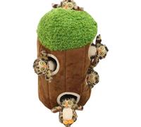 Aurgiarme Lot de 6 jouets couineurs pour chien en peluche - Jouet couineur pour cacher et chercher - Chouette et panda - Jouets de Noël pour Noël