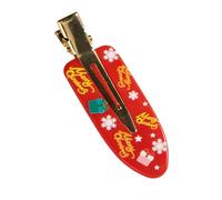 Aurgiarme Pince à cheveux en forme de gui sans plis pour filles - Bijoux de Noël à paillettes - Épingle à cheveux mignonne en forme de bec de canard - Pour enfants