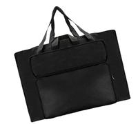 Aurgiarme Sac de transport portable pour peinture à l'aquarelle, planche à dessin, étui de rangement, petit dossier d'art avec poignée pour œuvres d'art sur toile, Noir
