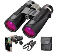 Auricase Jumelles 12 x 42, Jumelles pour Adultes, Jumelle puissantes, avec BAK4 Prism FMC lentille, Jumelle pour Observation des Oiseaux, Chasse, Football, Voyage