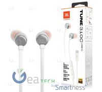 Auriculaires JBL TUNE 310C Cuffies In-Ear Avec Fil Microphone 3 Commandes Blanc