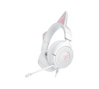Razer Kraken Kitty V3 X - Casque Filaire Kitty pour Le Gaming - Oreilles Kitty emblématiques - Léger 270g - Micro cardioïde HyperClear - Haut-parleurs Triforce 40mm - Prise Jack 3,5 mm | Blanc