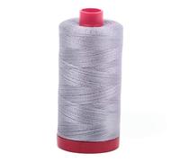 Aurifil Fil de coton 12 W - Gris #2605 (300 m) - 100 % coton égyptien - Idéal pour la broderie à la main, le matelassage, la couture décorative - Fabriqué en Italie