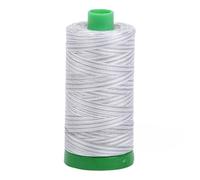 Aurifil Fil de coton mako uni 40 wt 100 % coton égyptien mercerisé à longues fibres 900 m Argenté lune