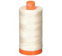 Aurifil Fil de Coton mako uni 50 WT 1300 m Couleur huître, Jaune