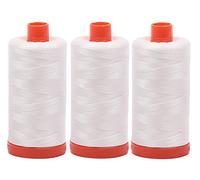 Aurifil Mako 50 WT Filetage 3 Grandes bobines en Plusieurs Couleurs Chalk (2026)