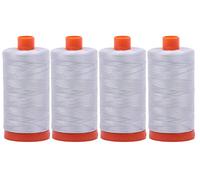 Aurifil Mako Lot de 4 Grandes bobines de Fil 50 W Plusieurs Couleurs Colombe (2600)
