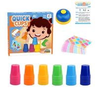 Aurihxus Jeux de Tasses Rapides, Jeu Speed Cup pour Enfants, Quick Stacking Cups Game pour Enfants et Adultes, Jeu de Gobelets Empilables pour Le Sport pour 2-5 Joueurs