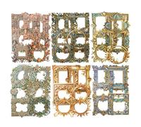 AuriicLeaf Lot de 60 autocollants médiévaux en papier cartonné creux pour scrapbooking et journal, décoration vintage pour journal intime, art et collage