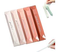 Auriiktch Double Sided Tape Pens, 5PCS Glue Tape Pen, Double Sided Tape Roller Pens for Crafting, Parcels, Cards, Album, Journal, Wrapping Paper (Pink Set)