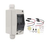Aurikall Interrupteur de déconnexion Solaire étanche IP65 avec Mini disjoncteur 16 A, DC 12-400 V AC 90-400 V, pour systèmes solaires photovoltaïques et Production d'énergie Hors