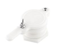 Aurikall Robinet à Miel - Vanne à Guillotine en Plastique Blanc pour extracteurs de Miel et seaux d'embouteillage apicoles - Conception à fût fileté avec vis en Acier Inoxydable pour (Blanche)
