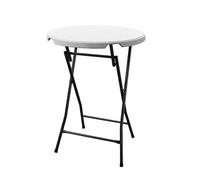 Aurikall Table de Bar Ronde Pliante de 80cm, Table de Cocktail Haute en Plastique moulé par soufflage Robuste pour Les fêtes intérieures et extérieures