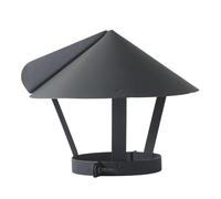 AURIMARA Couvre-cheminée, Tuyau de fumée Housse anti-pluie, Chapeau de cheminée, Support de cheminée réglable, Noir, avec fermeture à pince, Chapeau de cheminée Couvre-cheminée (200mm)