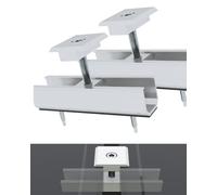 Aurinktron 2pcs Supports de rail en aluminium & 2pcs pinces centrales Kit de montage pour panneau solaire pour l'ajout de chaque panneau PV