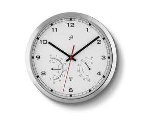 AURIOL® Horloge murale radioguidée (argent/blanc)